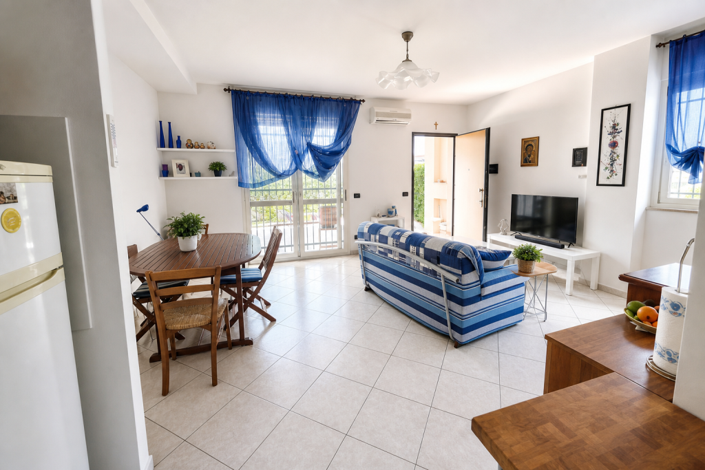 Sanremo, zona Foce,  trilocale con giardino e box auto