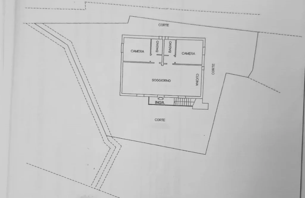 Grundriss der Immobilie Sanremo, freistehendes Haus mit Garten in der Gegend Foce, Objektreferenz V90.